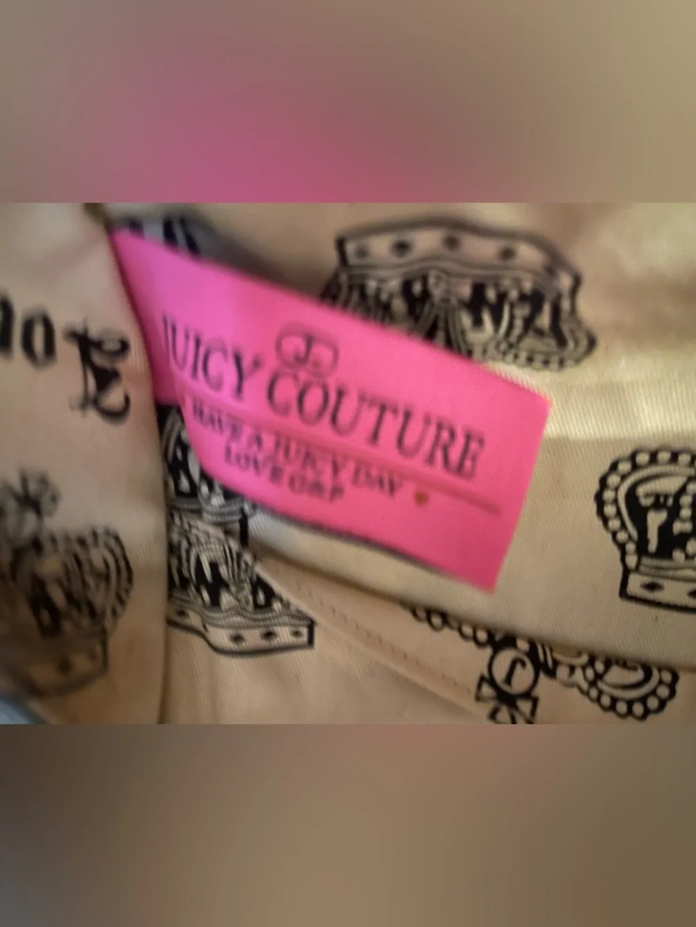 Vtg JUICY COUTURE Dog Pet Carrier Bag Purse with a Lock DOGGY COUTURE! RARE!